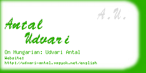 antal udvari business card